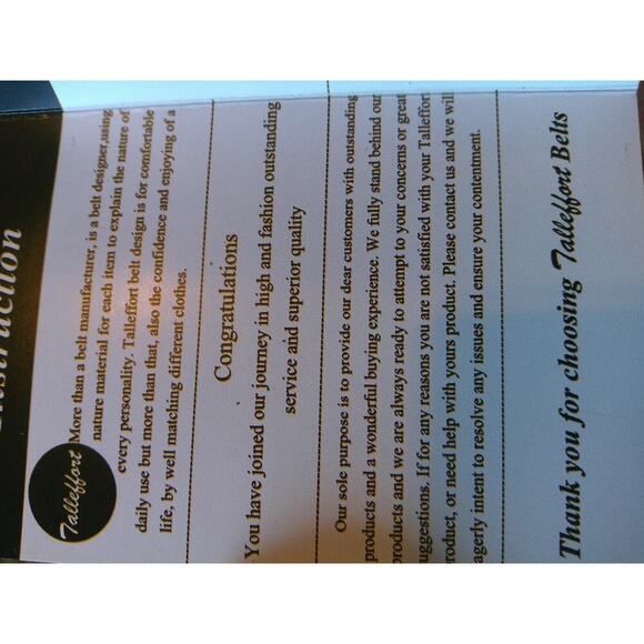 Talleffort Women's Genuine Leather Belt with Double OO  Emblem Size Small - New - Picture 10 of 10